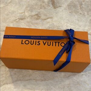 Louis Vuitton Orange Box with Blue Ribbon